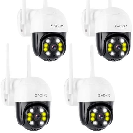 Kit x4 de Cámaras de Seguridad Gadnic P245F22 Domo 3MP IP66 Bluetooth Wifi Visión Nocturna