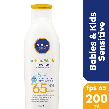 Protector Solar Babies & Kids Sensitive 5 en 1 FPS 65 Piel Sensible