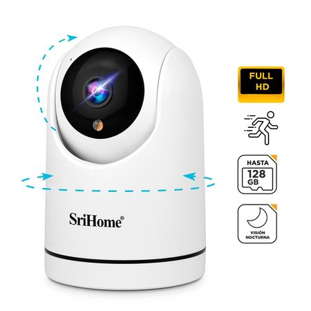 Cámara De Seguridad Srihome 1080p Audio Bidireccional Conexión WIFI