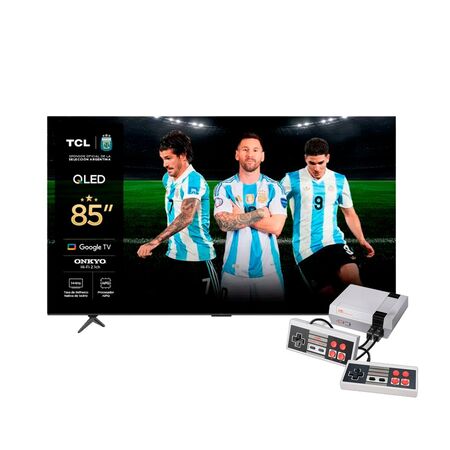 Combo Smart TV TCL 65" QLED 4K Google TV + Consola Retro NES HD 500 Juegos