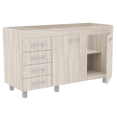 BAJOMESADA ORLANDI AB 631 PREMIUM - ABEDUL, 2 PUERTAS, 4 CAJONES