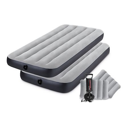 Colchon Inflable Intex 24792/0 22X76X191 Combo + 2 Almohadas y Inflador