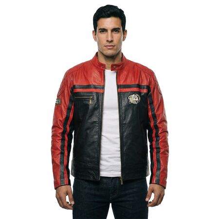 CAMPERA EMETT NEGRO Y ROJO