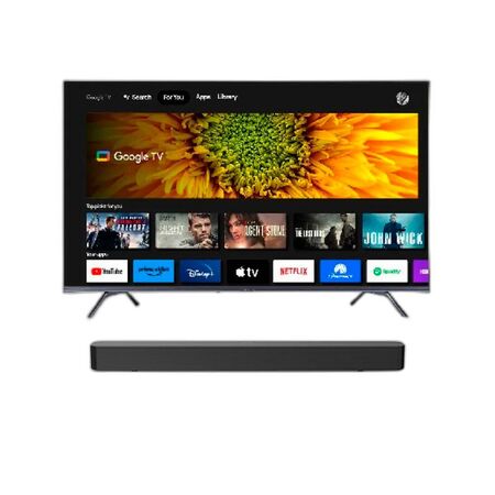 Combo Smart TV BGH 50" 4K LED HDR10 + Barra Sonido Philips 60W Bluetooth