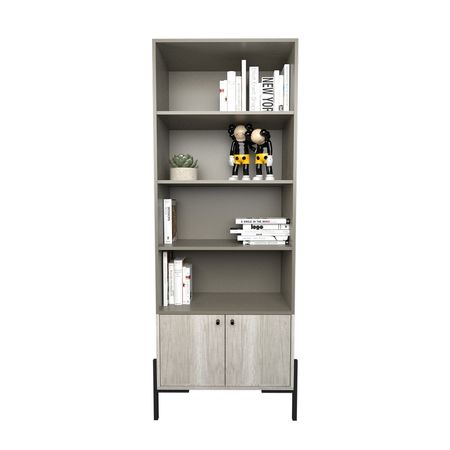 Biblioteca 3 Estantes 182 Cm90 Cm Gris Nevado 4256