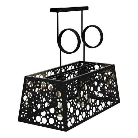 Colgante Rectangular 2 Luces Negro E27