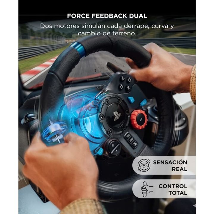 Volante Logitech G29 Force Feedback Realista Simulación 900 Grados Con Pedales Incluidos - Vista 3