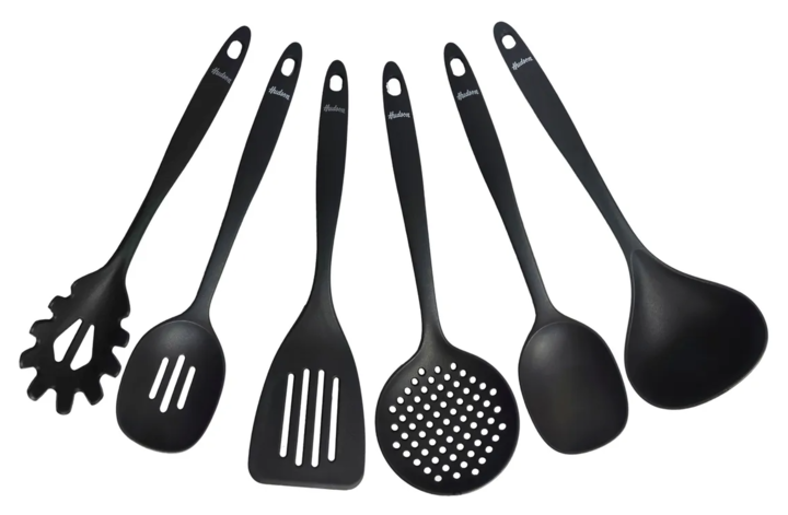 Set X6 Utensilios Nylon Gris Oscuro - Vista 3