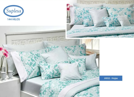 Juego De Sábanas Suplesa GREEN LEAVES 2 1/2 plazas
