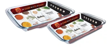 2 FUENTES RECTANGULARES VIDRIO MasterChef