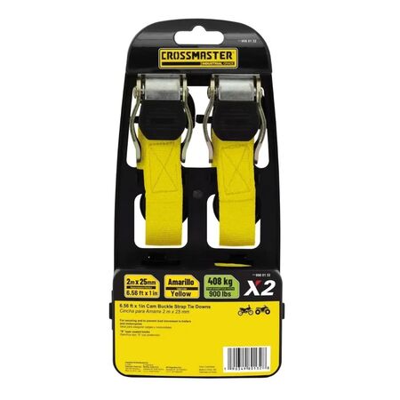 Cincha Amarre Crossmaster 408 Kg x2 Amarilla