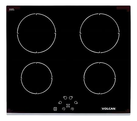 Anafe Vitroceramico De Empotrar Volcan Ev4sev De 4 Hornallas Color Negro Negro