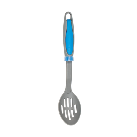 Cuchara Legumbres Nylon Gris Mango Azul Antiadherente Utensilio Cocina