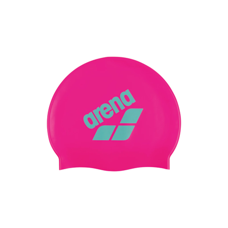 Gorra De Natación Arena Big Logo Silicona Adulto Shocking Pink Water (201)