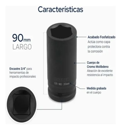 Tubo Hexagonal Bremen Encastre 3/4 Pulgada Alto Impacto 34mm