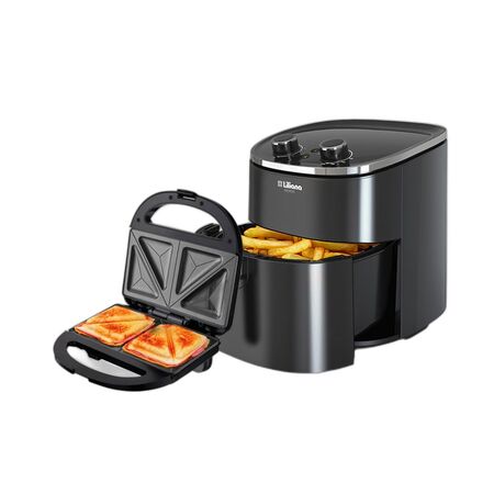 Combo Freidora Liliana Sin Aceite 1400W 3.7L + Sandwichera Liliana 850W