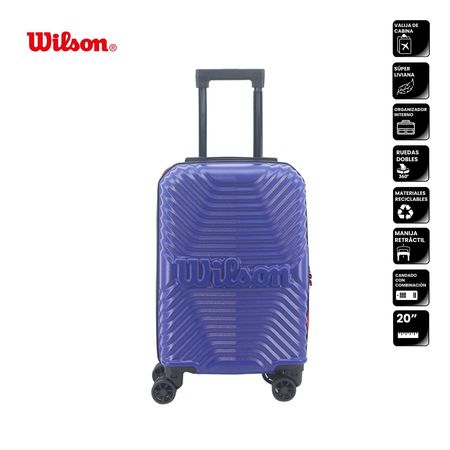Valija Azul Carry On Wilson ABS 20 Ideal Cabina Ruedas 360°