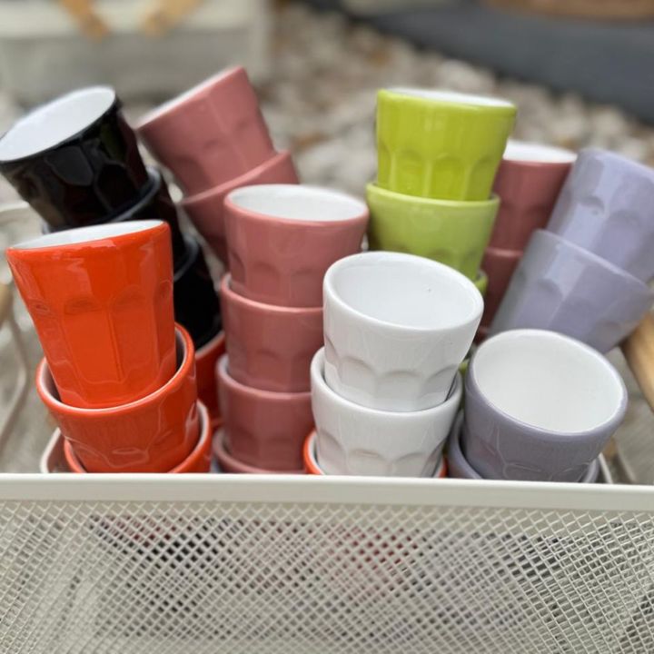 SET X 6 VASOS DE CAFE 90 CC ROSA OXFORD - Vista 3