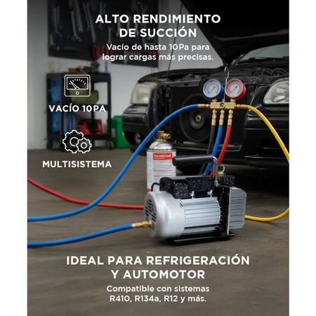 Bomba de Vacío HRT-0.5A Gadnic Aire Acondicionado CFM 30L