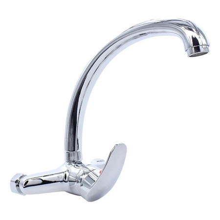 Canilla Mezclador Monocomando Cisne Pared Cocina
