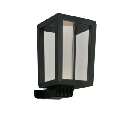 Aplique Farol Pared Neutro 6W Negro Fundicion Aluminio