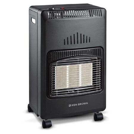ESTUFA A GAS GARRAFERA KEN BROWN GA-400 4200 KCAL PLEGABLE NEGRA