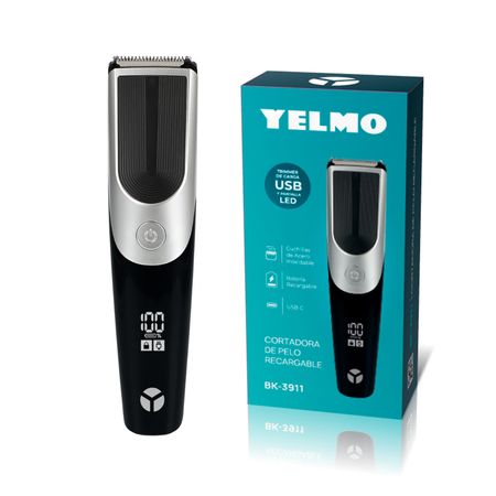 Cortadora De Pelo Inalámbrica Bk-3911 Recargable Pantalla Led Yelmo
