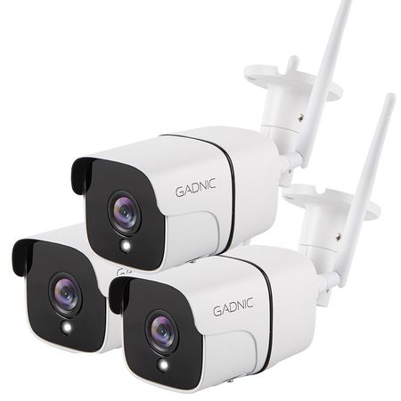 Kit de Cámaras de Seguridad Gadnic IP Wifi Exterior x3