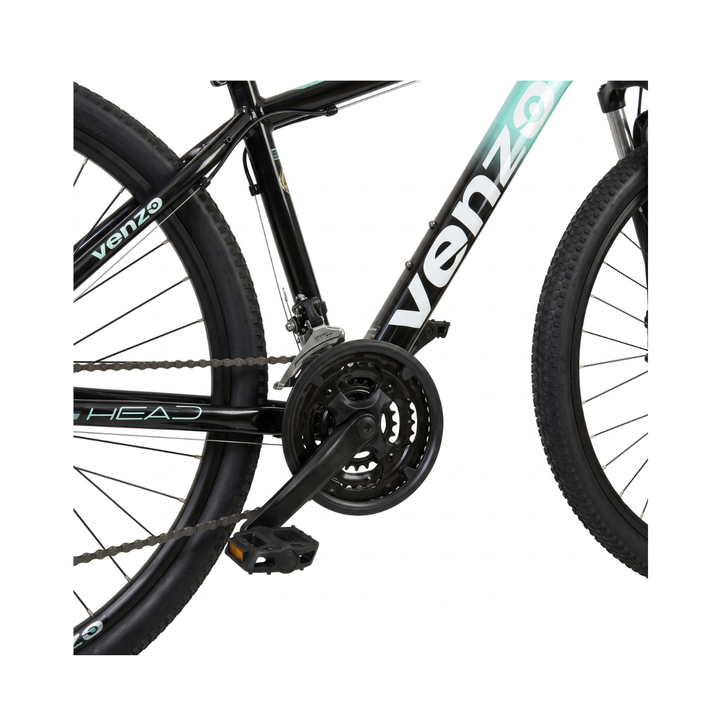 Bicicleta MTB Venzo Ahead Talle M R29 21V Shimano Negro Teal Disco Mec. - Vista 4