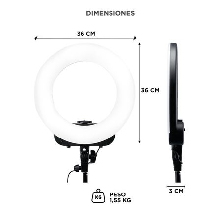 Aro Iluminador Led Gadnic 36cm 14"