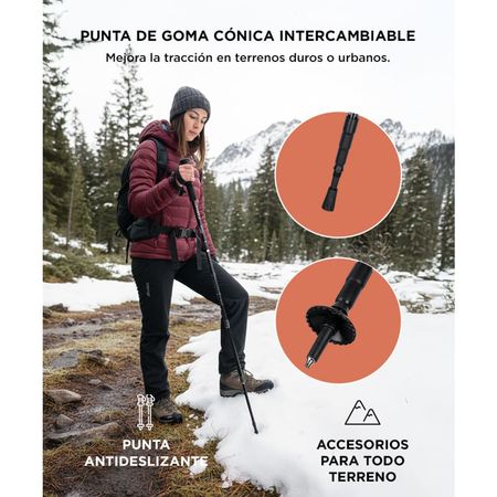 Kit de Bastones Trekking Gadnic Telescópico Antishock