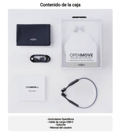 Auriculares Inalámbricos Shokz Openmove Open Ear Bluetooth Grey