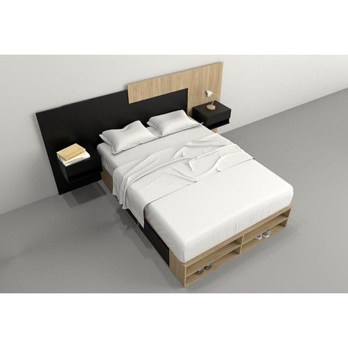 Box de Cama DS Home 1,60 m 4 Cajones 1 Puerta Olmo Negro 203x33x162 cm - Vista 5