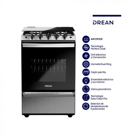 COCINA DREAN CD5617AI0 56CM A.INOX C/LUZ Y ENC.