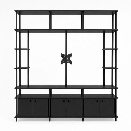 Rack de TV Industrial DS Home 192 x 30 x 210 cm Total Negro