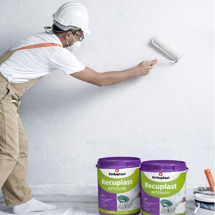 Pintura Latex Interior Recuplast Mate X 10 Lts Color Blanco - Vista 1