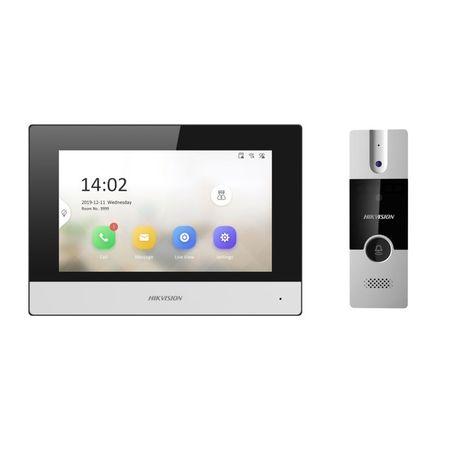 KIT Intercomunicacion Hikvision Hibrido Frente + Pantalla 7