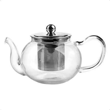Tetera Vidrio Con Filtro Acero Inox 500ml Barista Larhaus Transparente