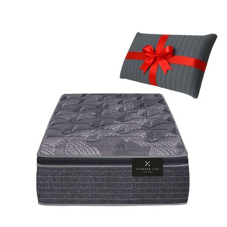 Colchon King Koil XL Advanced 1 Plaza y Media 90x190cm De Resortes LFK Con Pillow Viscoelastico + Almohada de Regalo