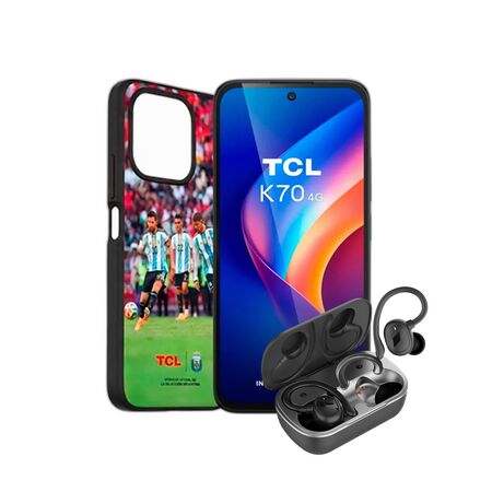 Combo TCL K70 12GB+128GB Midnight Black + Auriculares TWS Dekkin Sport