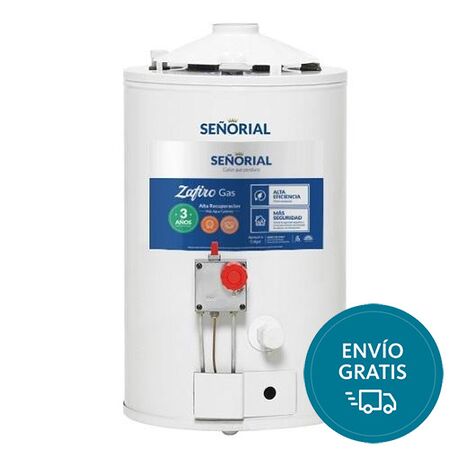 Termotanque 30 ltrs Señorial Zafiro conex.dual/Alta recup.Multigas