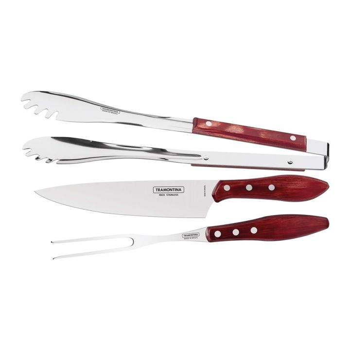 Juego Utensilios Para Asado 3 Pzs Tramontina Churrasco - Vista 2
