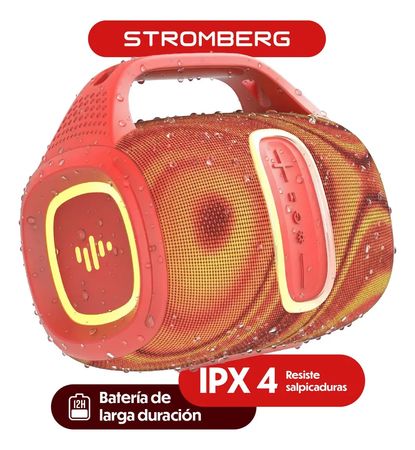 Parlante Boombox Stromberg Groove Bluetooth Color Naranja Inalambrico