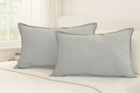 Combo 2 fundas para almohadones Tusor 70x50 con cierres Elefante