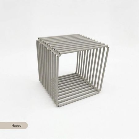 Cubo Modular Metalico DS Home Decoracion Hueso