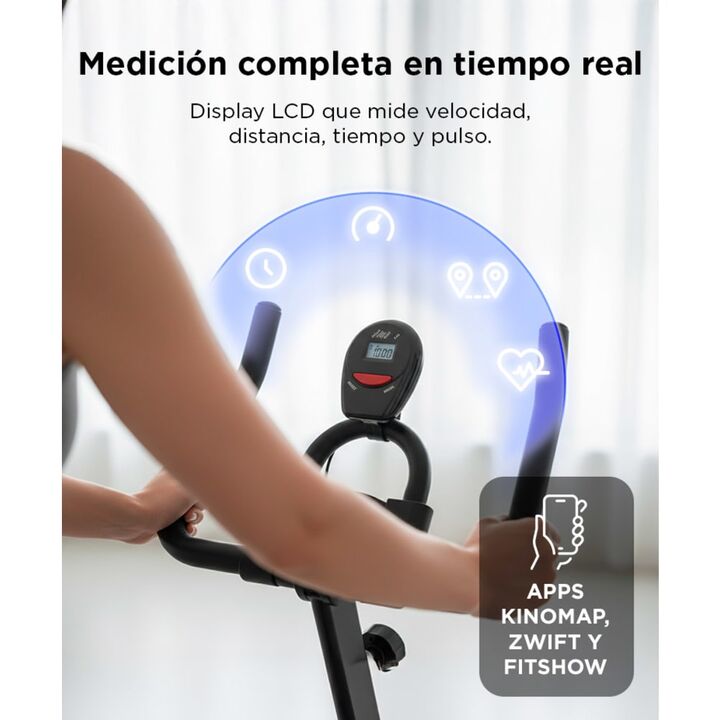Bicicleta Fija De Spinning Force By Gadnic Disco De Inercia 4 Kg Display LCD Pedales Antideslizantes - Vista 4