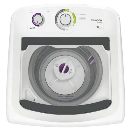 Lavarropas Automatico Eslabon de Lujo Carga Superior 7KG 750RPM Blanco EWH07BB