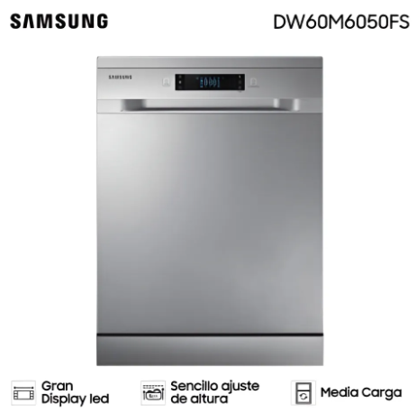 Lavavajillas Samsung DW60 14 Cubiertos 7 Programas Silver - Vista 2