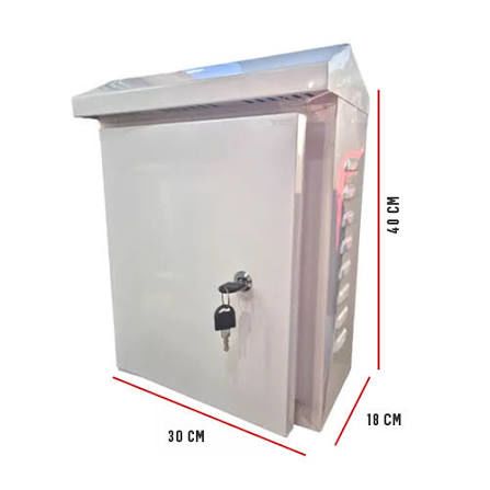 Gabinete Exterior TLTX 400x300x180mm Plateado con Cerradura