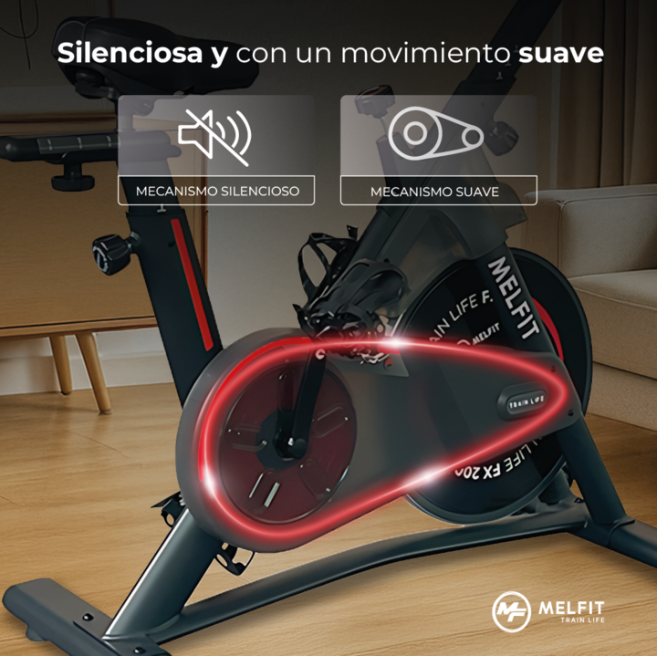 Bicicleta Fija Spinning 6kg Melfit Fx200 Freno Magnetico - Vista 2